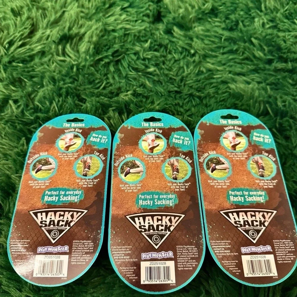 3 Hacky Sack Core PlayMonster Original Footbag Assorted Color Set